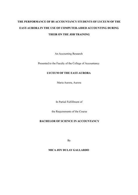 Accountancy Bachelor's Thesis .